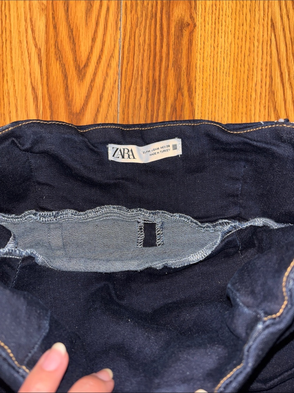 Zara Strapless Dark Navy Bodycon Dress - Picture 3 of 6